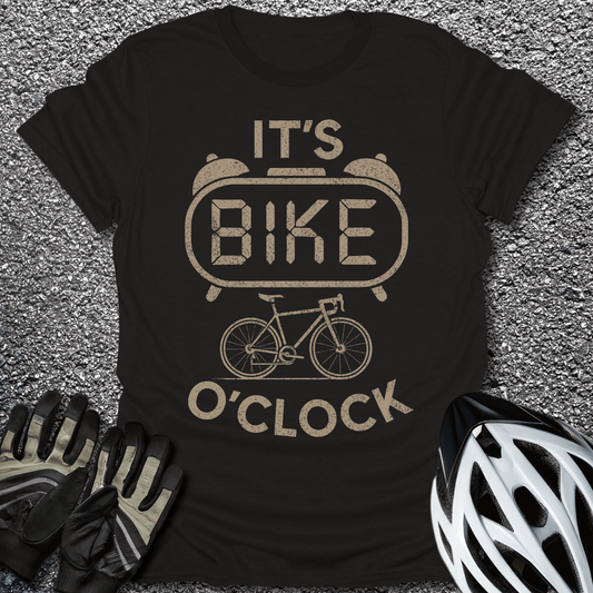 Bike O'Clock T-Shirt in Black / S from CycleTees