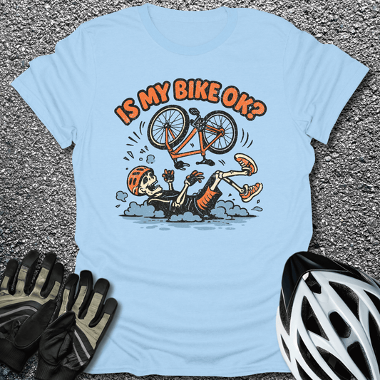 Bike OK T-Shirt in Light Blue / S from CycleTees