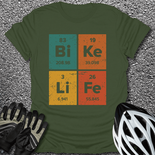 Bike Periodically T-Shirt in Military Green / S from CycleTees