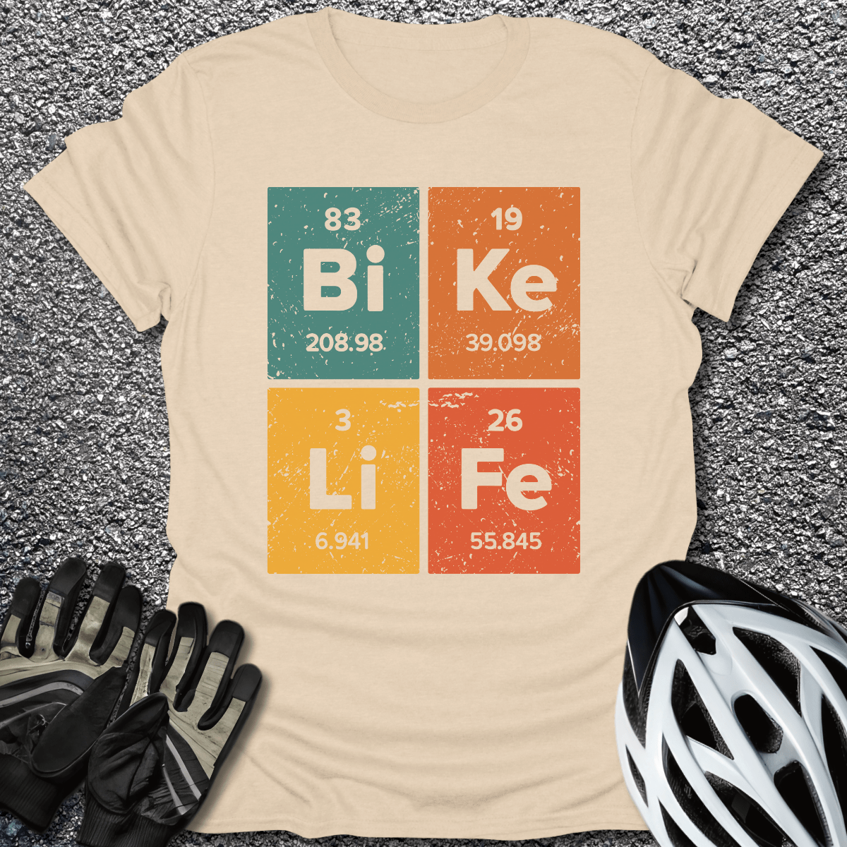 Bike Periodically T-Shirt in Sand / S from CycleTees