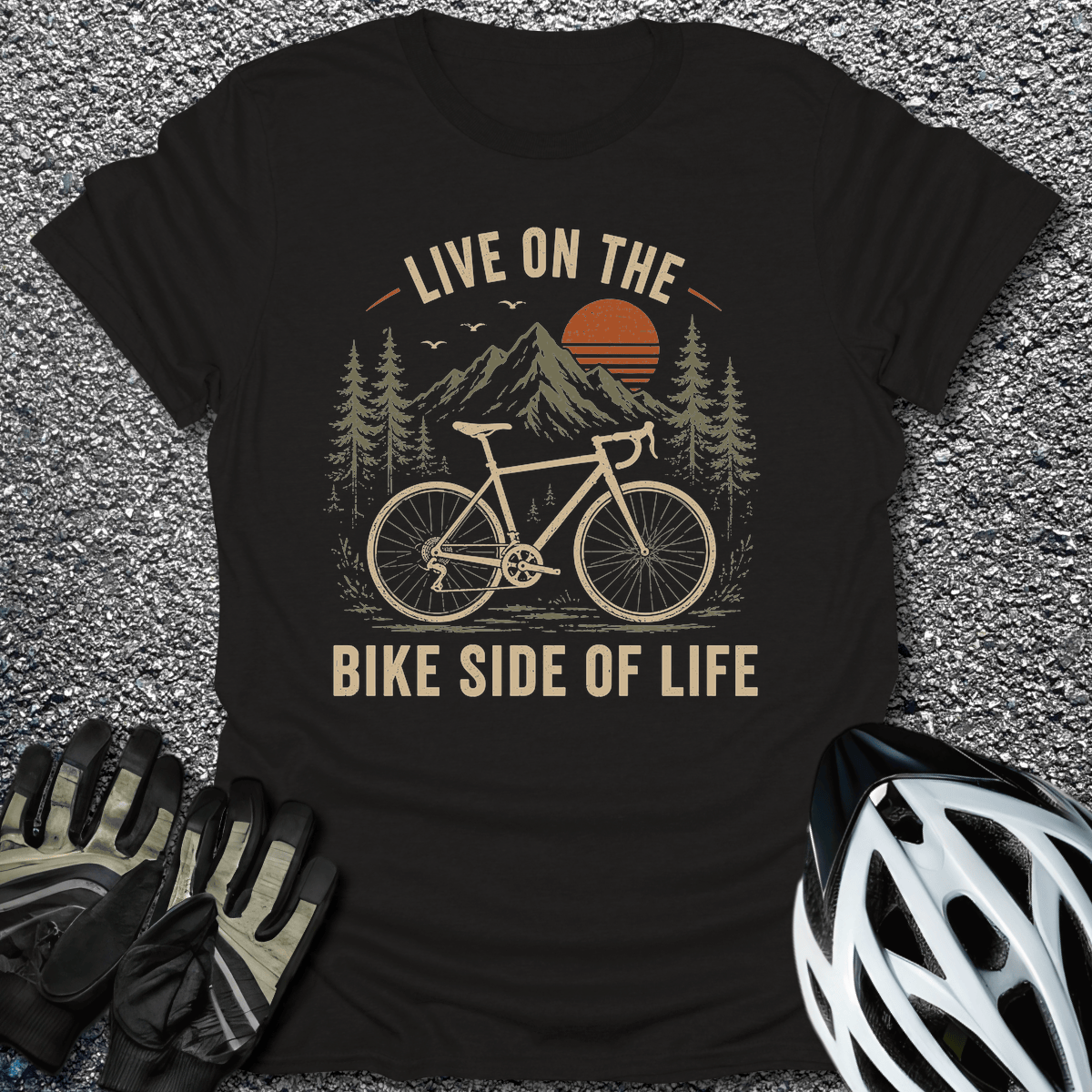 Bike Side Of Life T-Shirt in Black / S from CycleTees