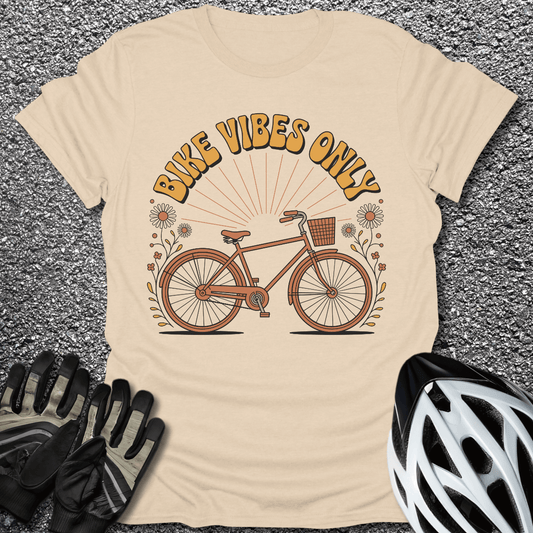Bike Vibes Only T-Shirt in Sand / S from CycleTees