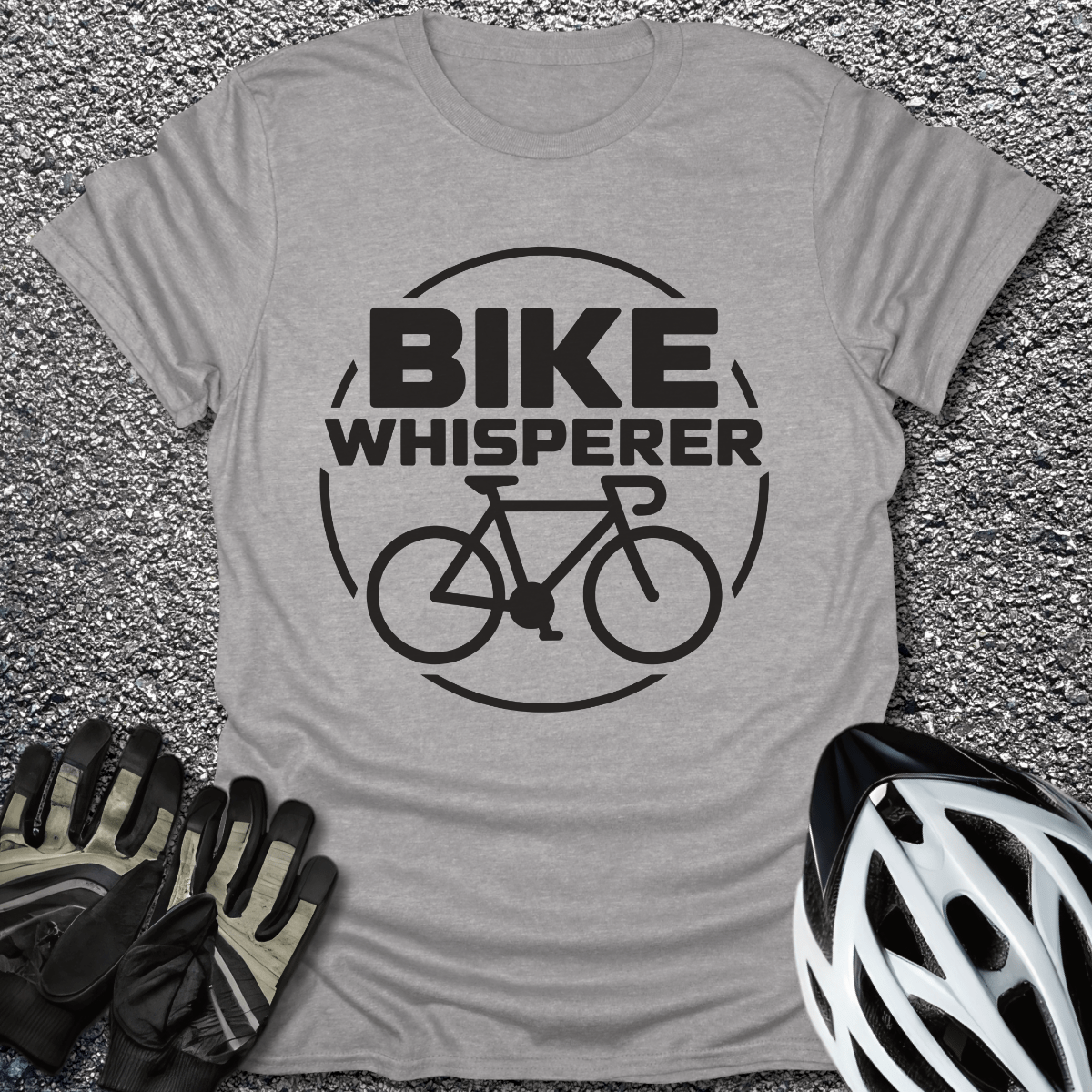 Bike Whisperer T-Shirt in Sport Grey / S from CycleTees