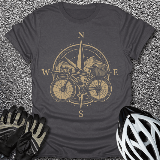 Bikepacking North T-Shirt in Dark Heather / S from CycleTees