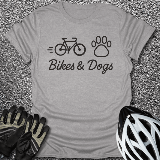 Bikes & Dogs T-Shirt in Sport Grey / S from CycleTees
