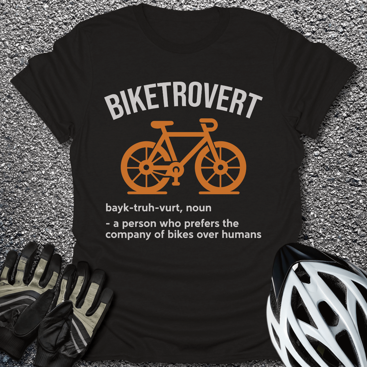 Biketrovert T-Shirt in Black / S from CycleTees