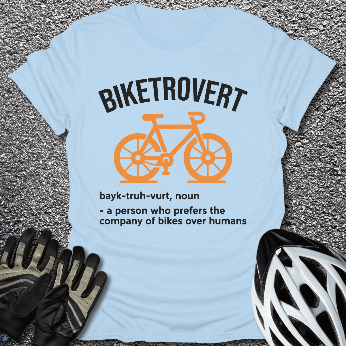 Biketrovert T-Shirt in Light Blue / S from CycleTees