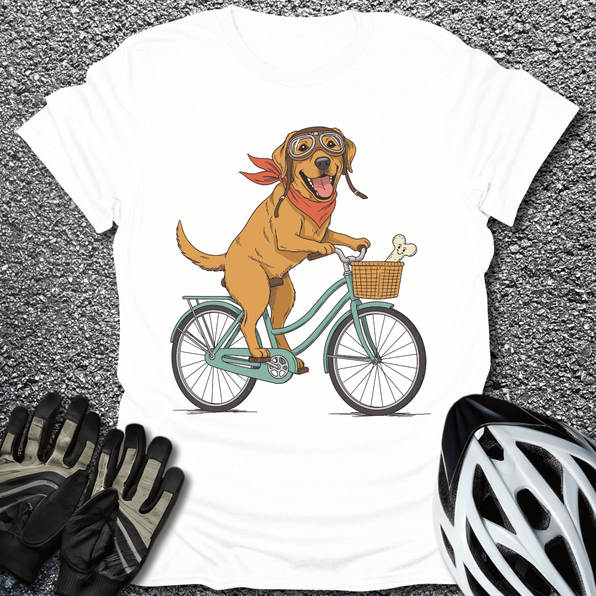 Bone Voyage T-Shirt in White / S from CycleTees