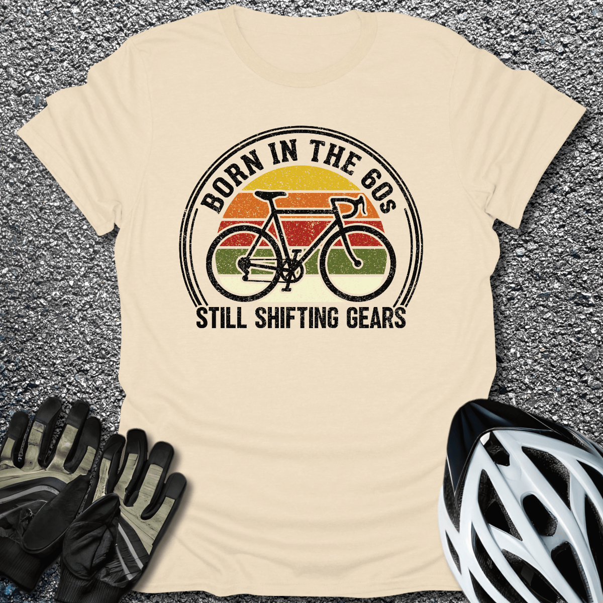 Born in the 60s T-Shirt in Natural / S from CycleTees