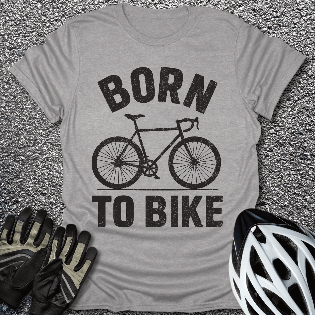 Born to Bike T-Shirt in Sport Grey / S from CycleTees