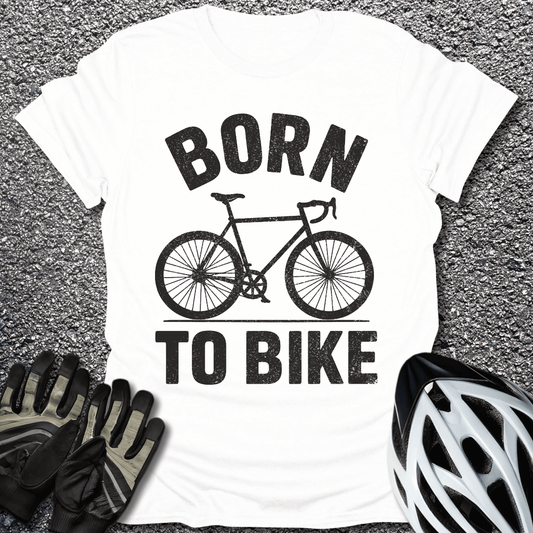 Born to Bike T-Shirt in White / S from CycleTees