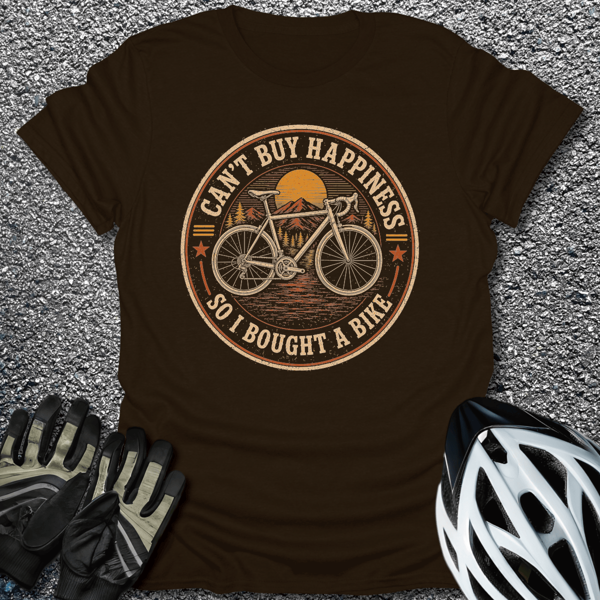 Bought A Bike T-Shirt in Dark Chocolate / S from CycleTees