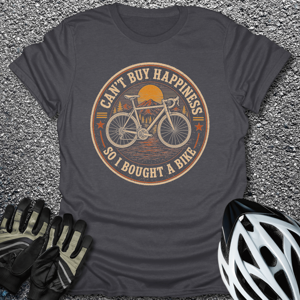 Bought A Bike T-Shirt in Dark Heather / S from CycleTees