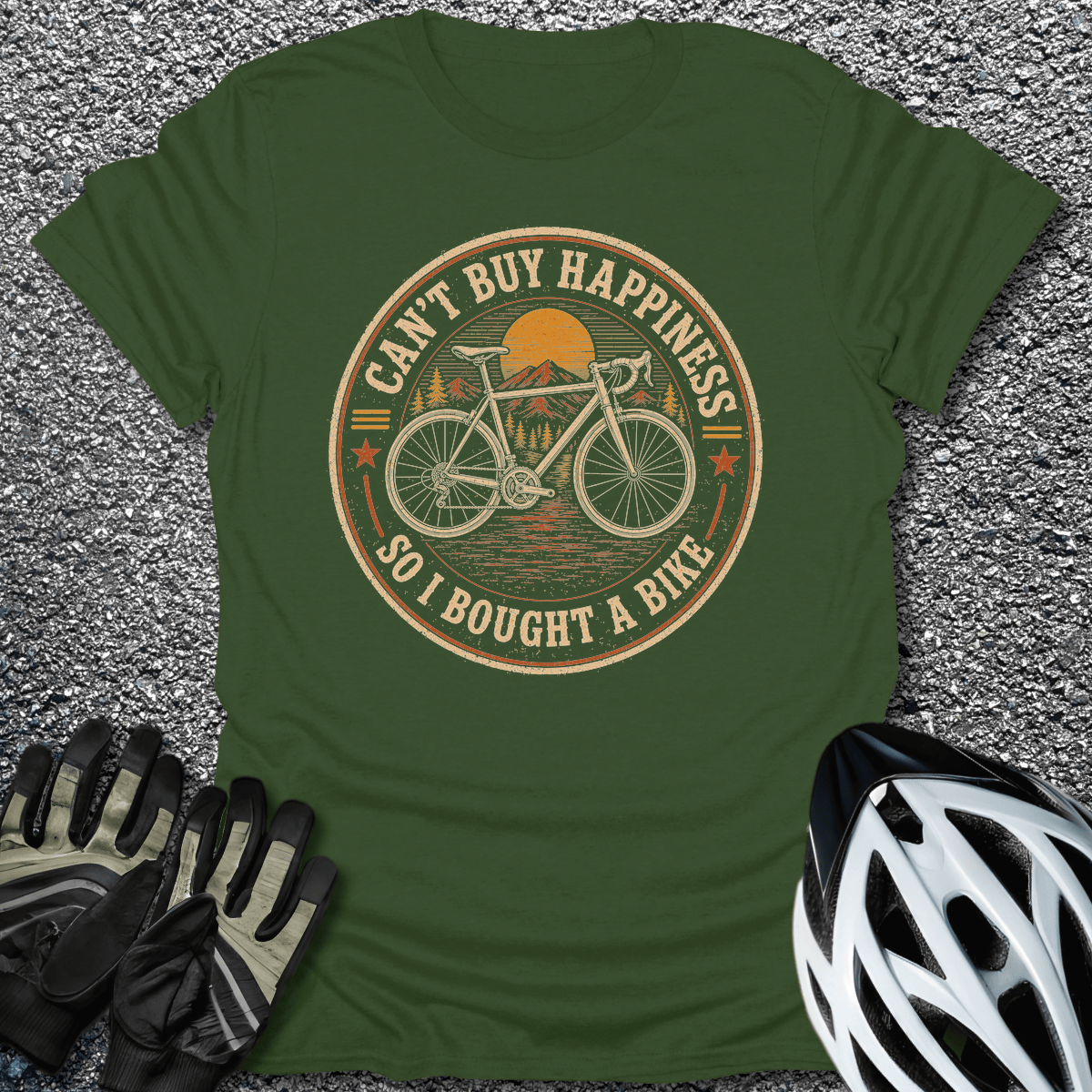 Bought A Bike T-Shirt in Military Green / S from CycleTees
