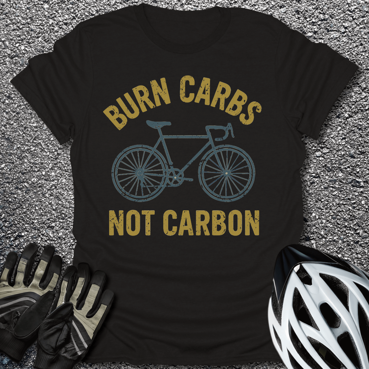 Burn Carbs T-Shirt in Black / S from CycleTees