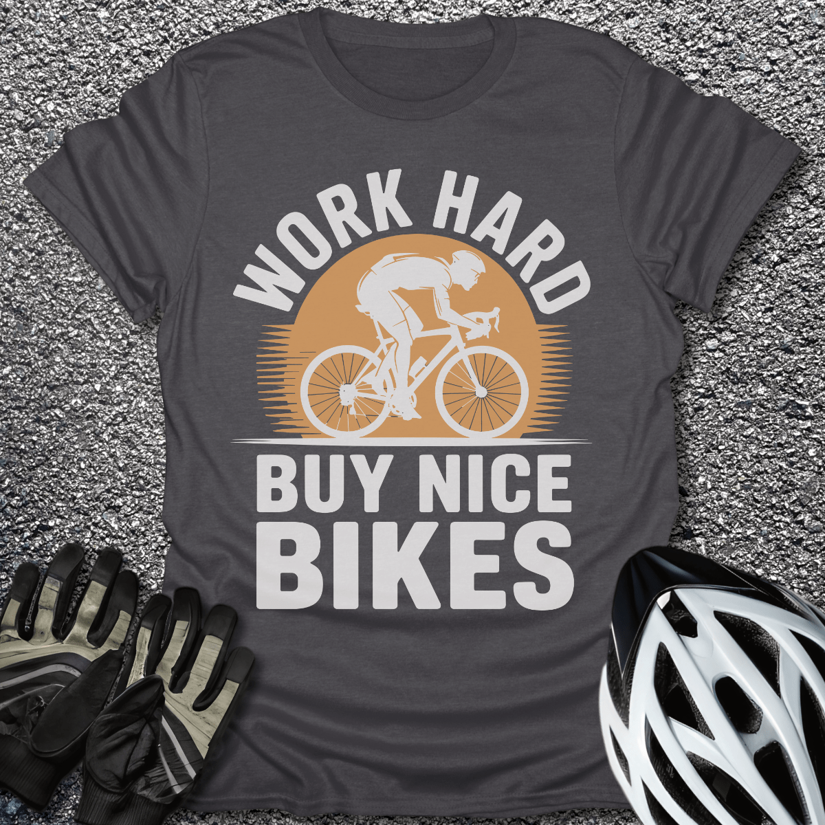 Buy Nice Bikes T-Shirt in Dark Heather / S from CycleTees