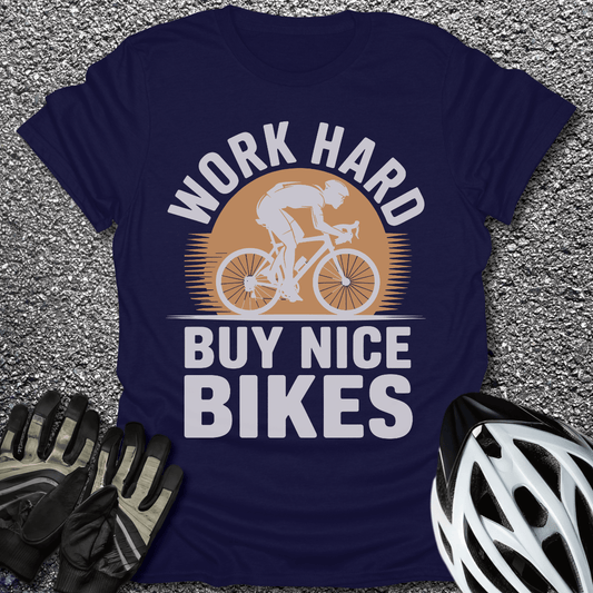 Buy Nice Bikes T-Shirt in Navy / S from CycleTees