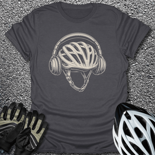 Can't Hear You T-Shirt in Dark Heather / S from CycleTees