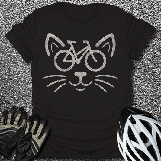 Cat Bike T-Shirt in Black / S from CycleTees