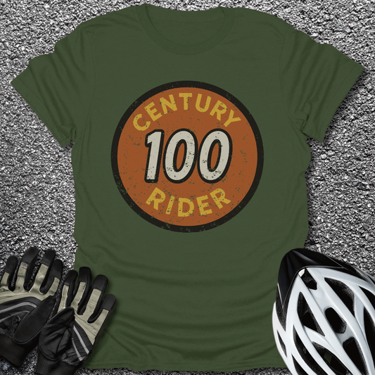 Century Rider T-Shirt in Military Green / S from CycleTees
