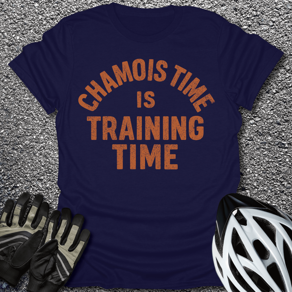 Chamois Time T-Shirt in Navy / S from CycleTees