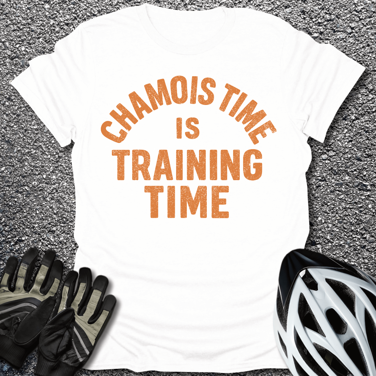Chamois Time T-Shirt in White / S from CycleTees