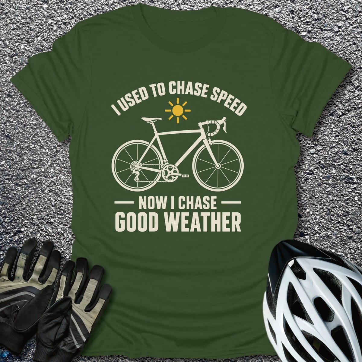 Chase Good Weather T-Shirt in Military Green / S from CycleTees