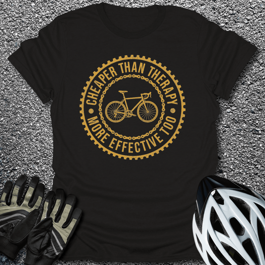 Cheaper Than Therapy T-Shirt in Black / S from CycleTees