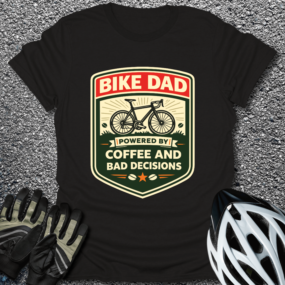 Coffee and Bad Decisions T-Shirt in Black / S from CycleTees