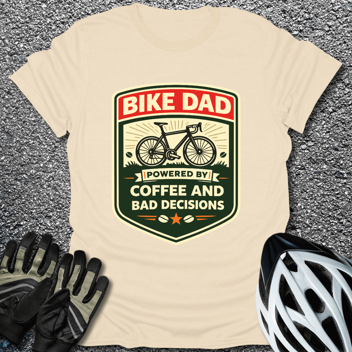 Coffee and Bad Decisions T-Shirt in Natural / S from CycleTees