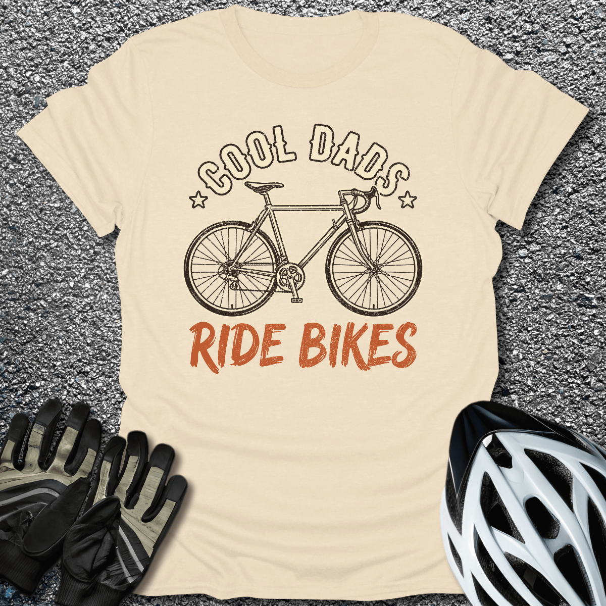Cool Dads T-Shirt in Natural / S from CycleTees