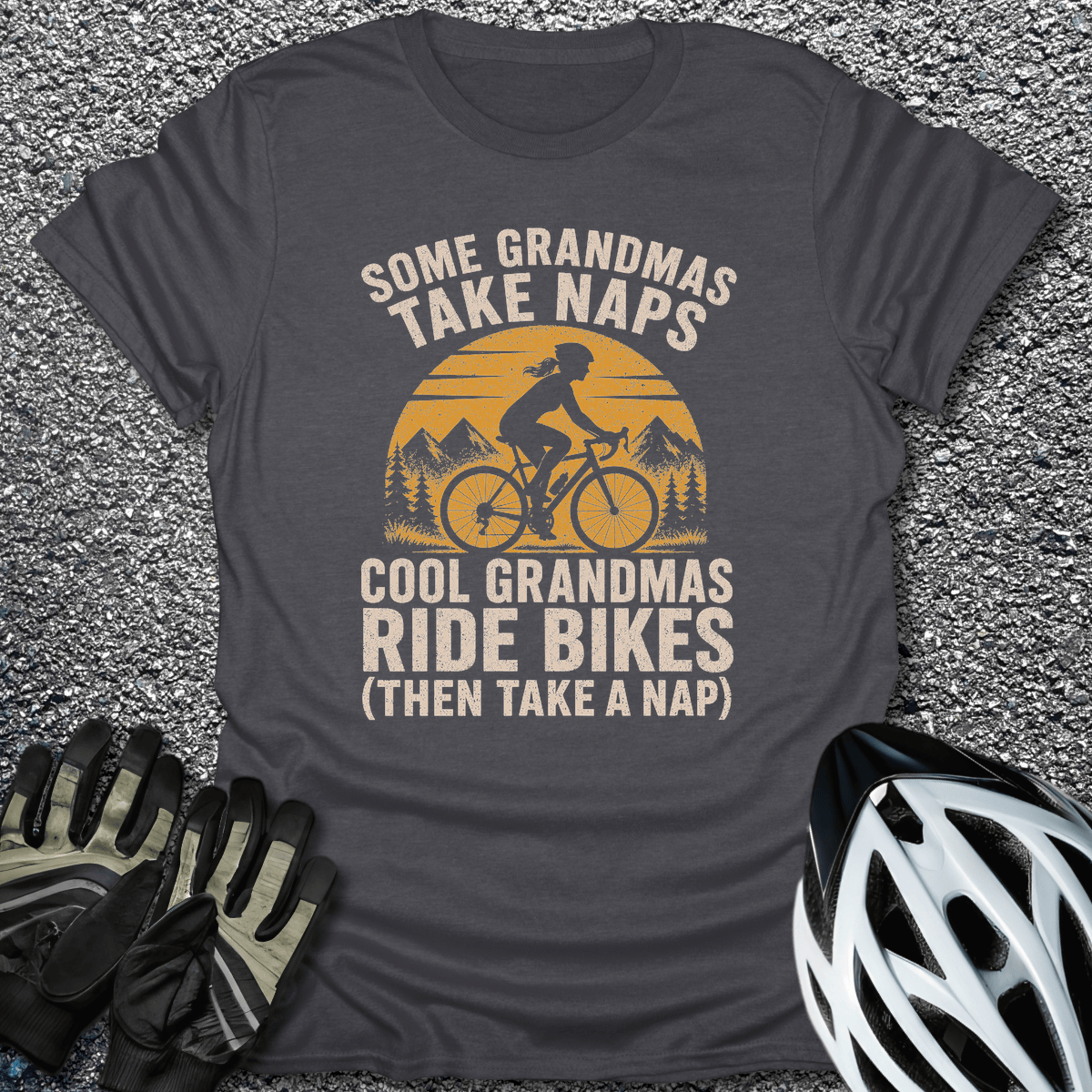 Cool Grandmas T-Shirt in S / Dark Heather from CycleTees