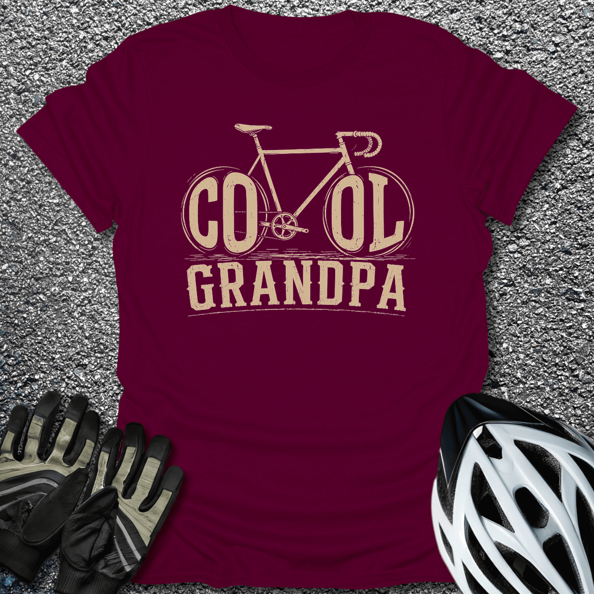 Cool Grandpa T-Shirt in Maroon / S from CycleTees
