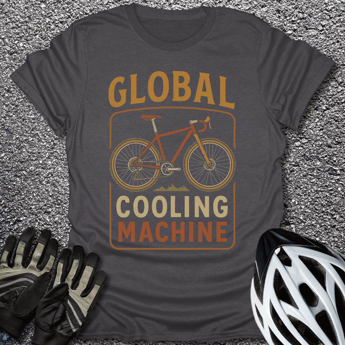Cooling Machine T-Shirt in Dark Heather / S from CycleTees