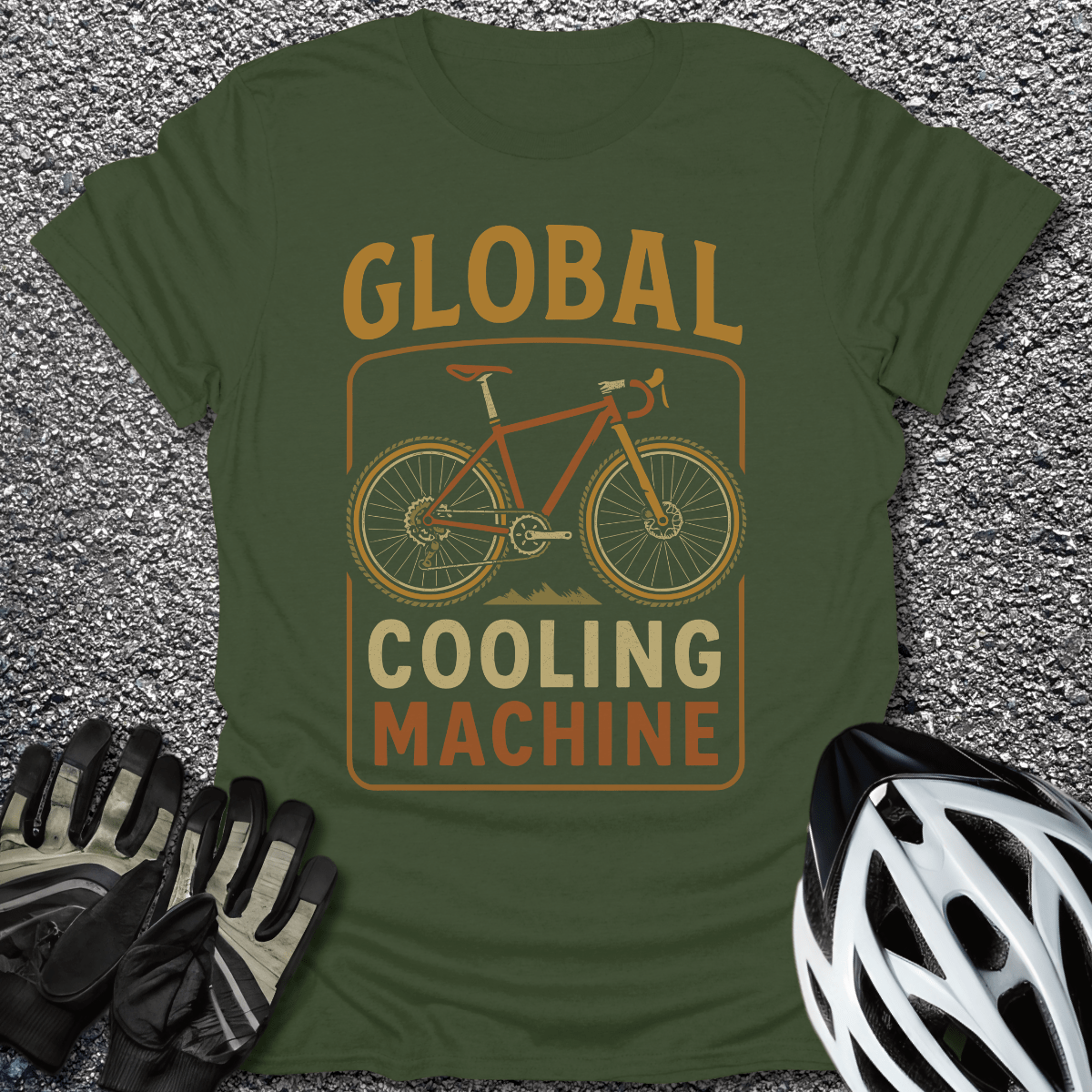 Cooling Machine T-Shirt in Military Green / S from CycleTees