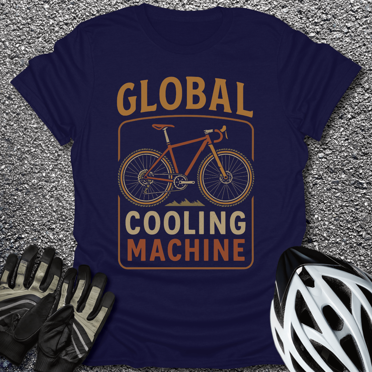 Cooling Machine T-Shirt in Navy / S from CycleTees