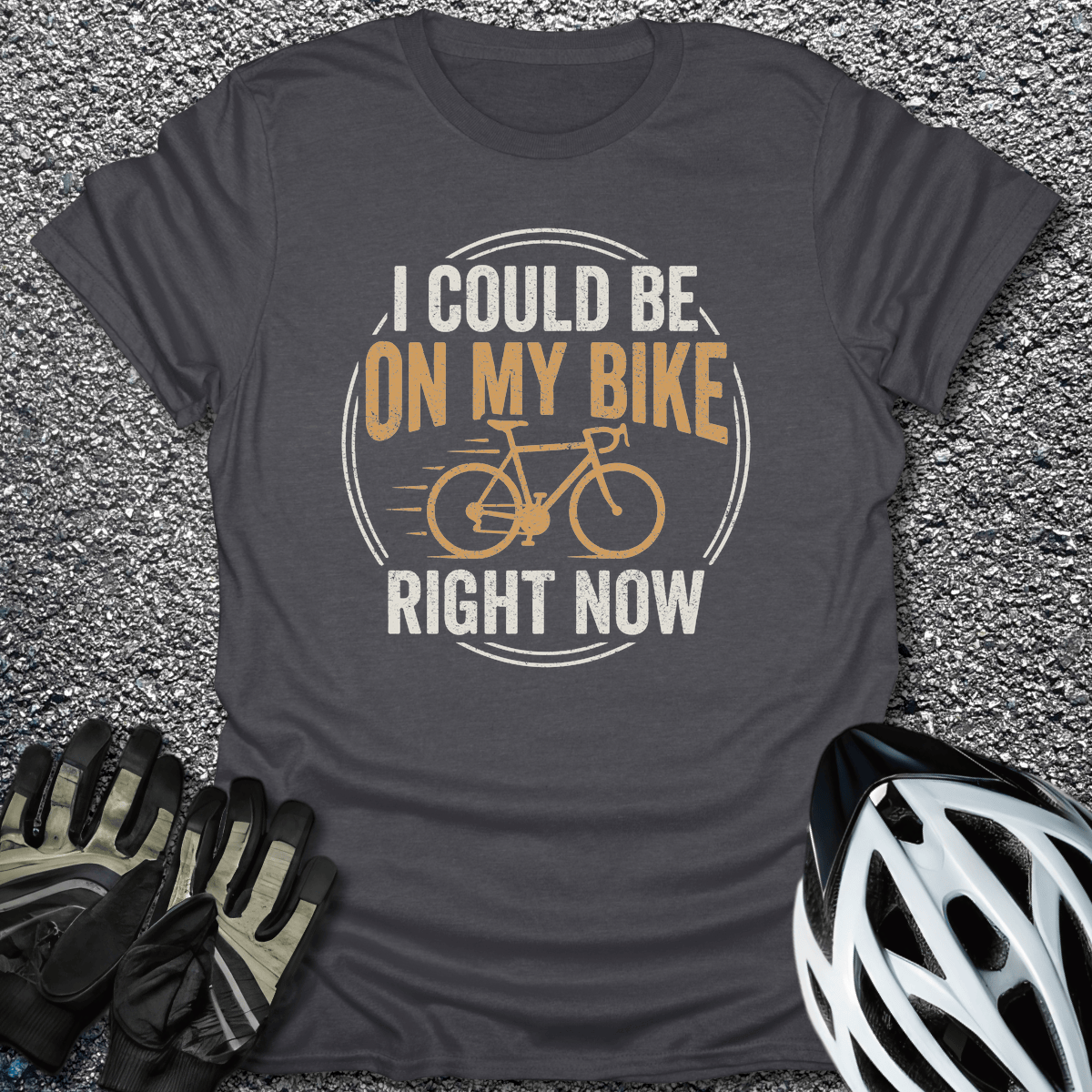 Could Be Riding T-Shirt in Dark Heather / S from CycleTees