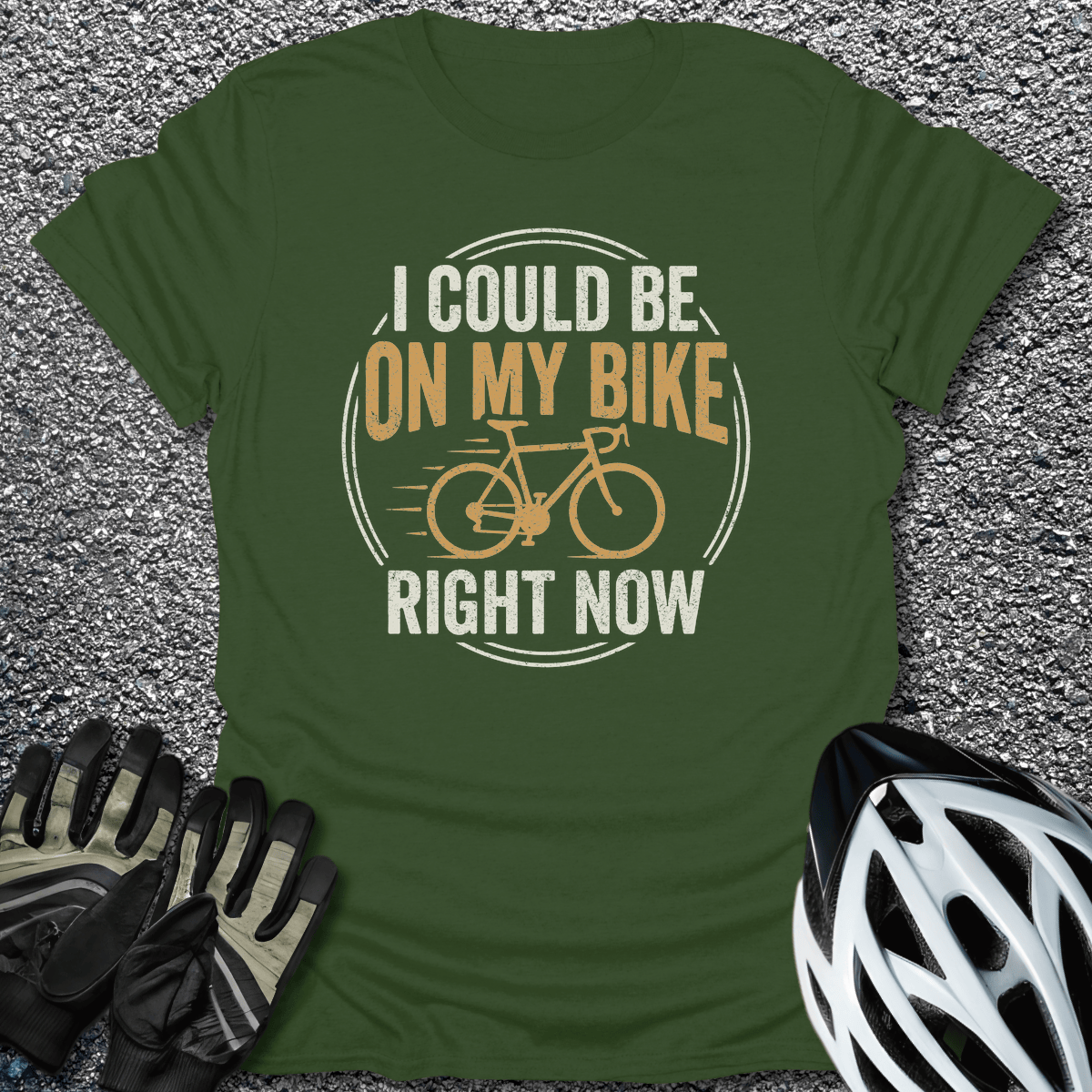 Could Be Riding T-Shirt in Military Green / S from CycleTees