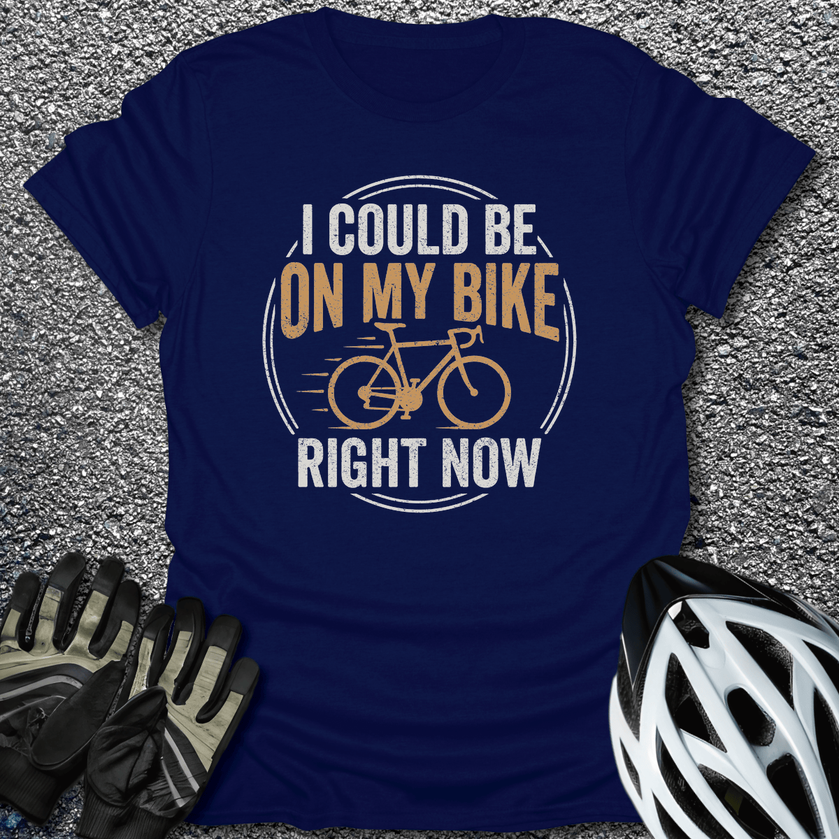 Could Be Riding T-Shirt in Navy / S from CycleTees