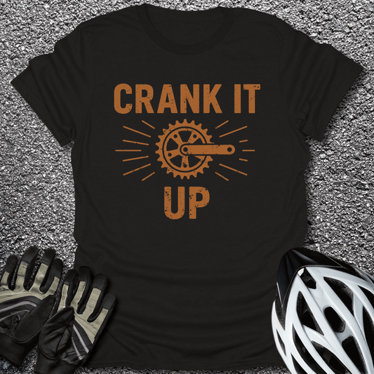Crank It Up T-Shirt in Black / S from CycleTees