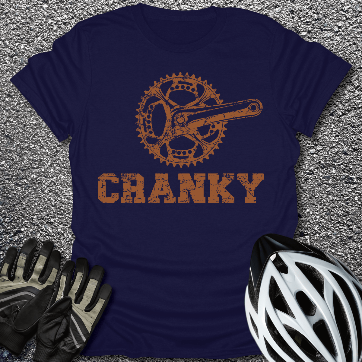 Cranky T-Shirt in Navy / S from CycleTees