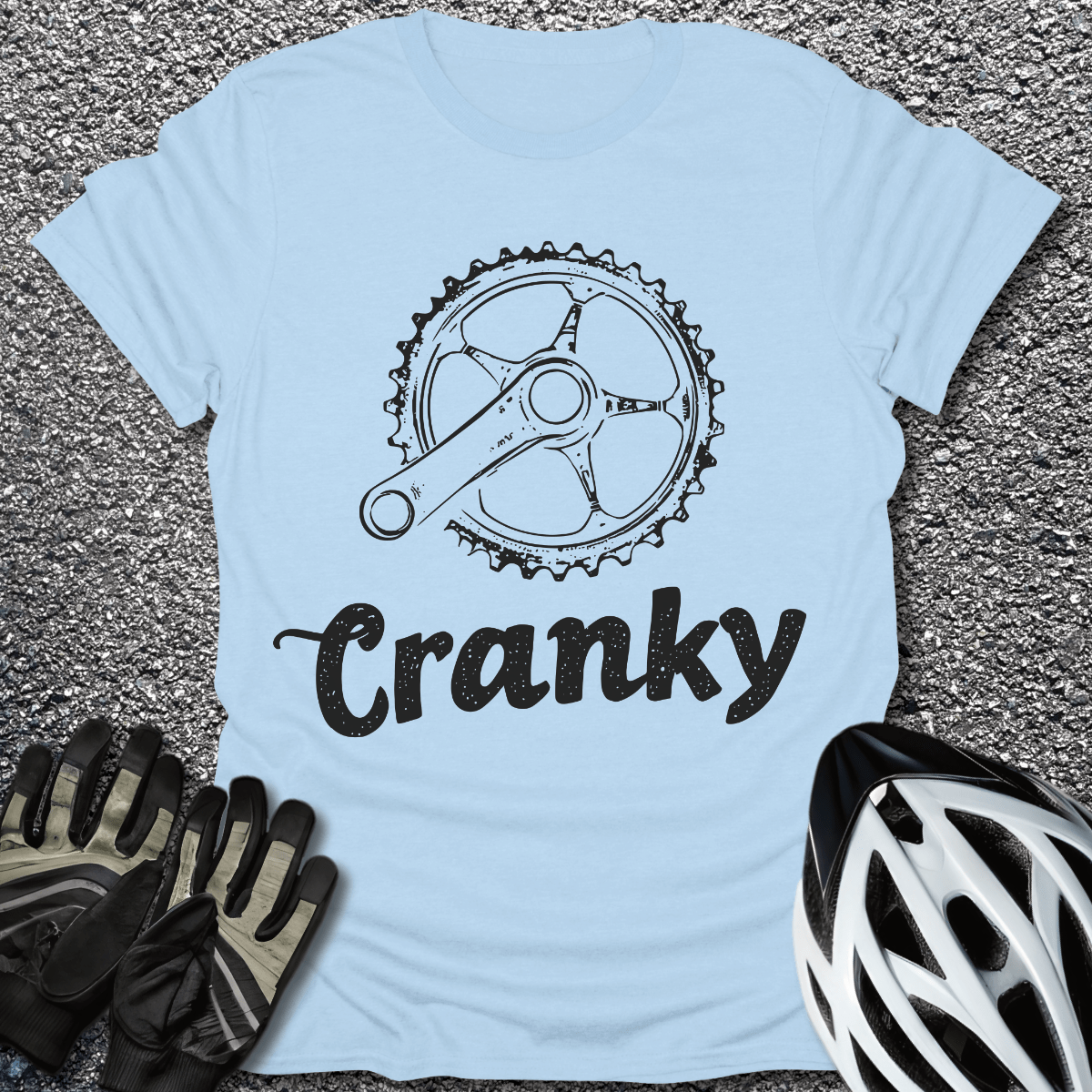 Cranky V2 T-Shirt in Light Blue / S from CycleTees