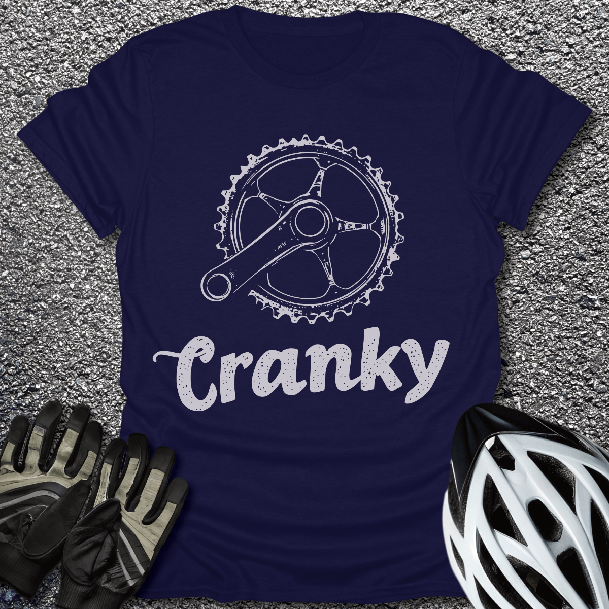 Cranky V2 T-Shirt in Navy / S from CycleTees