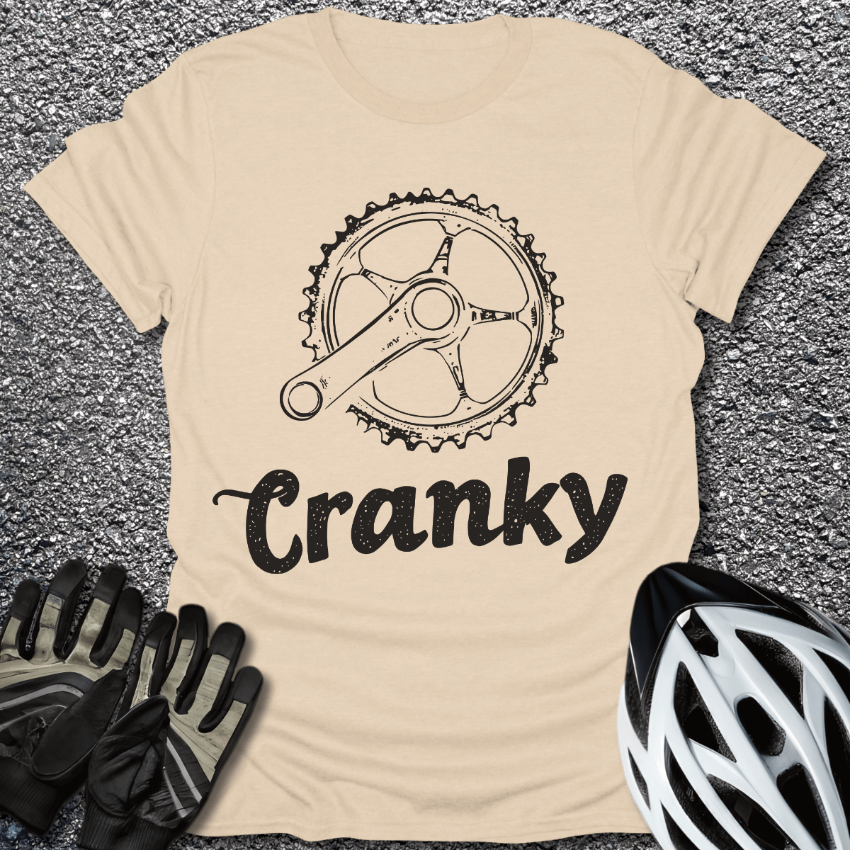 Cranky V2 T-Shirt in Sand / S from CycleTees