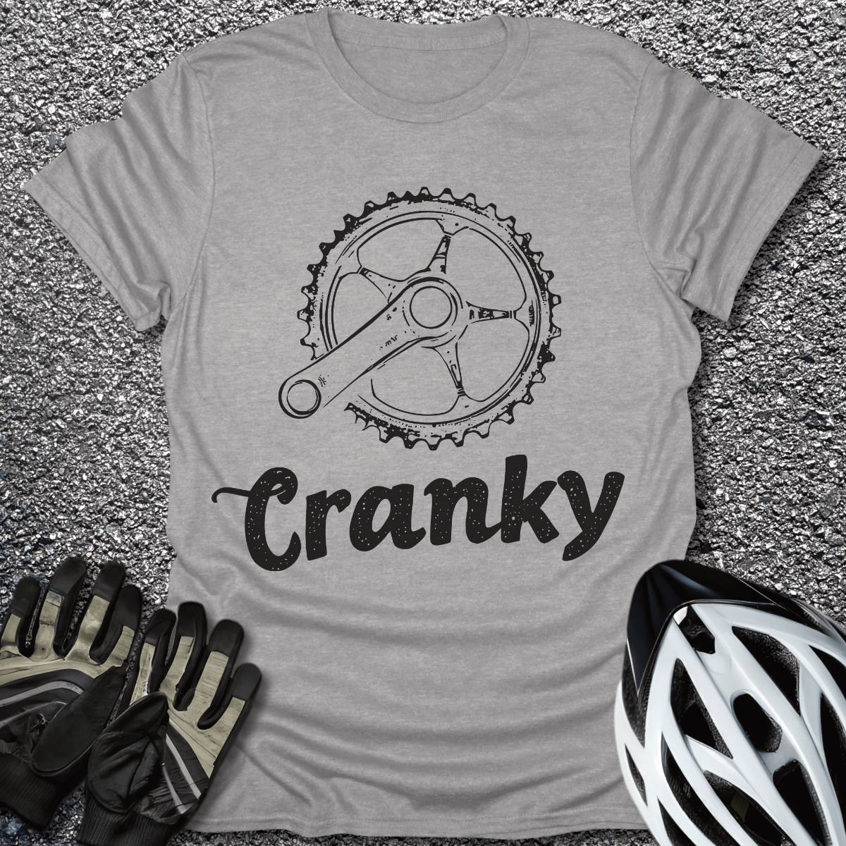 Cranky V2 T-Shirt in Sport Grey / S from CycleTees