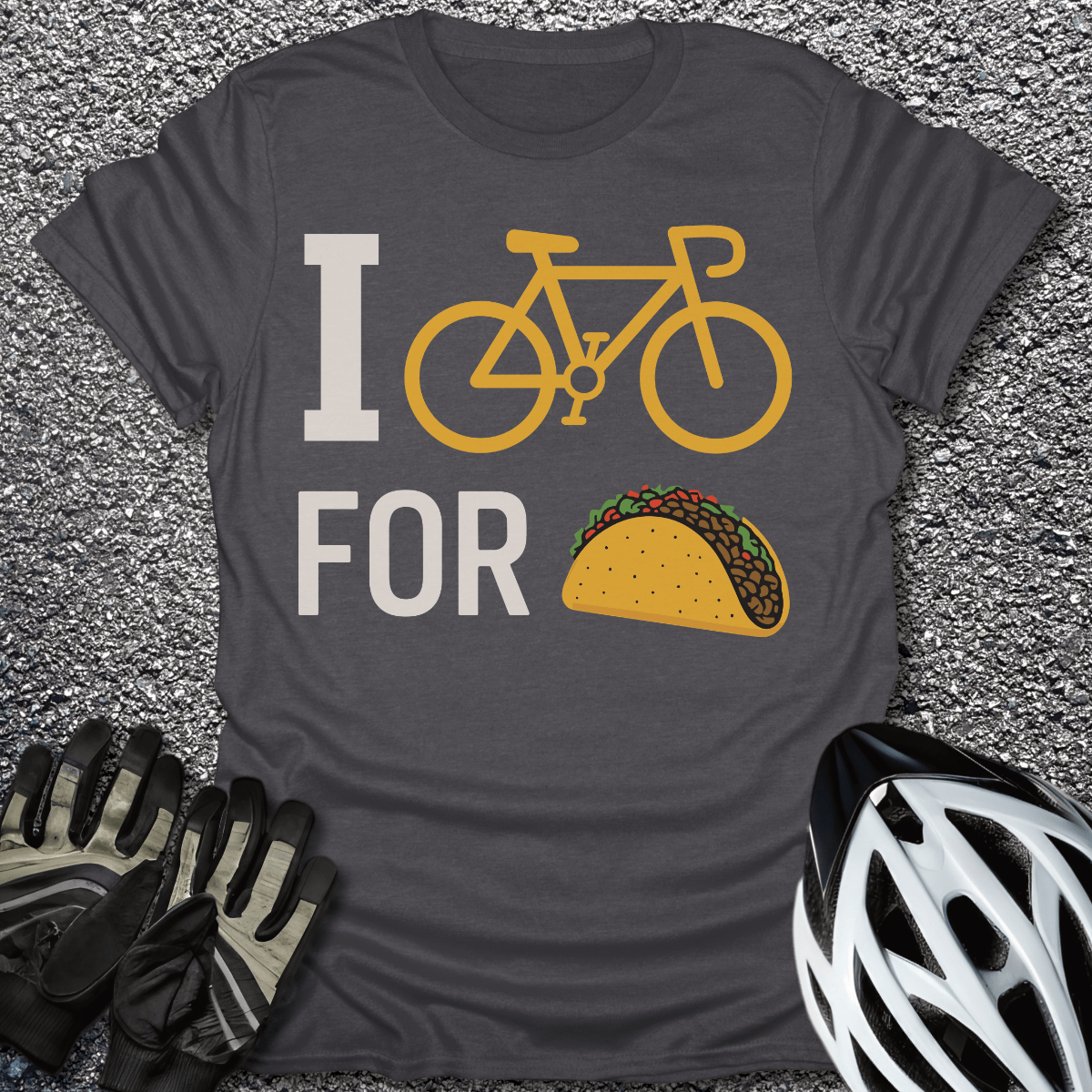 Cycle for Tacos T-Shirt in Dark Heather / S from CycleTees