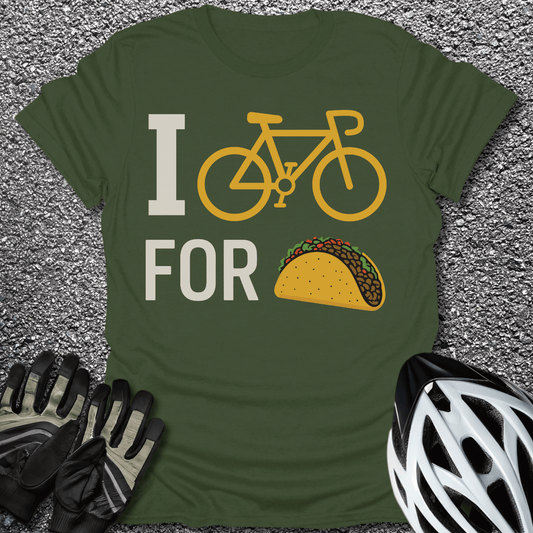 Cycle for Tacos T-Shirt in Military Green / S from CycleTees