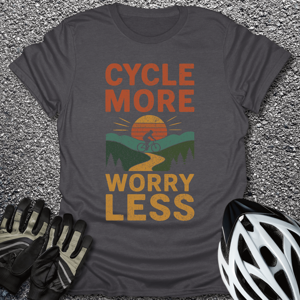 Cycle More T-Shirt in Dark Heather / S from CycleTees