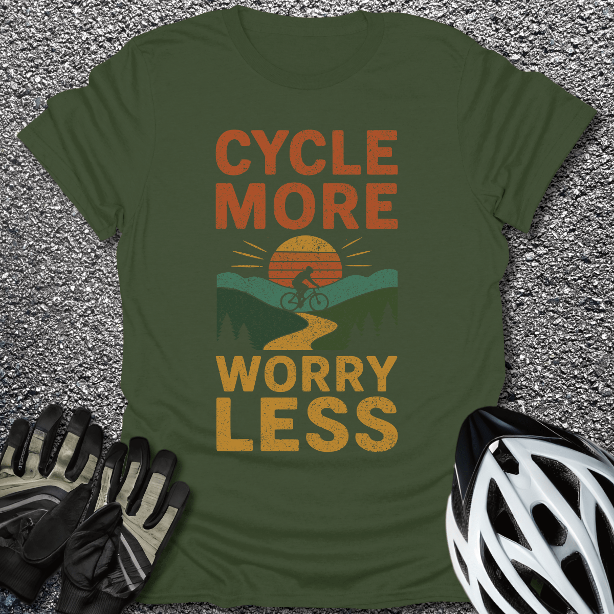 Cycle More T-Shirt in Military Green / S from CycleTees