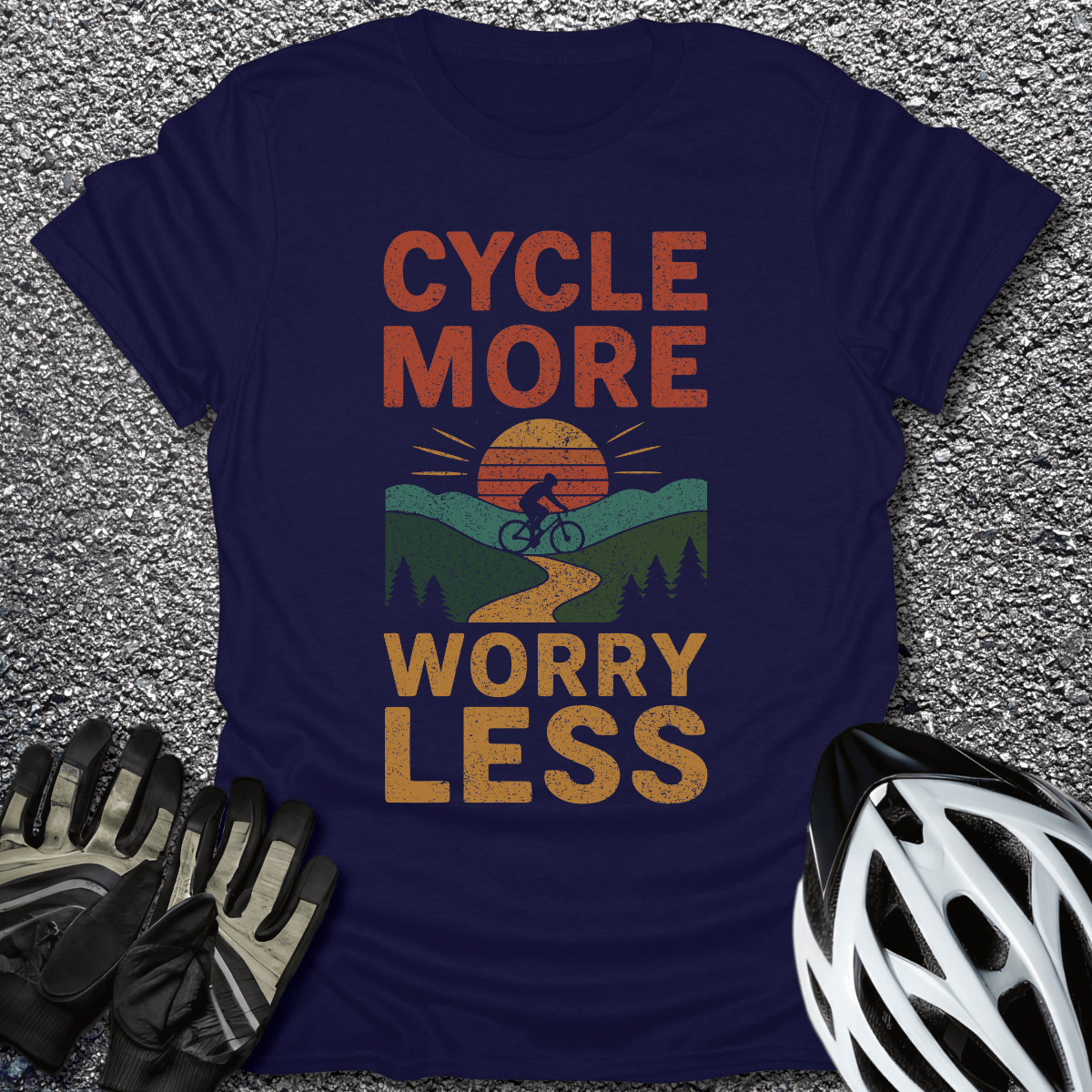 Cycle More T-Shirt in Navy / S from CycleTees